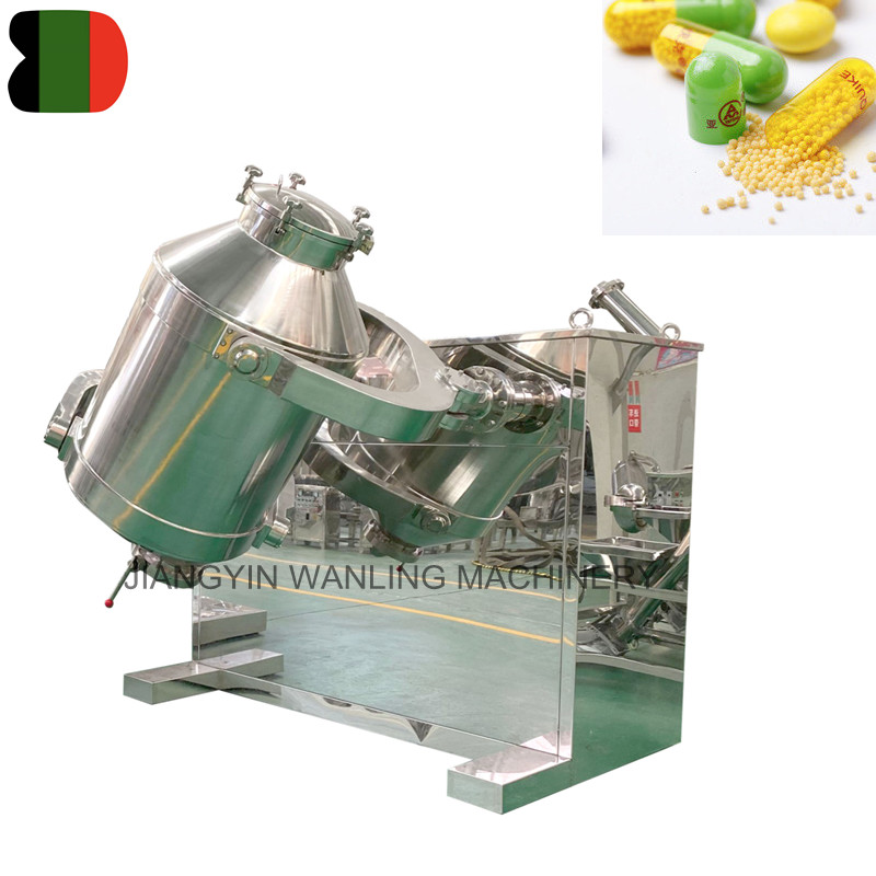 WLS Farmasi Bubuk 3D Drum Mixer Mixer Machine